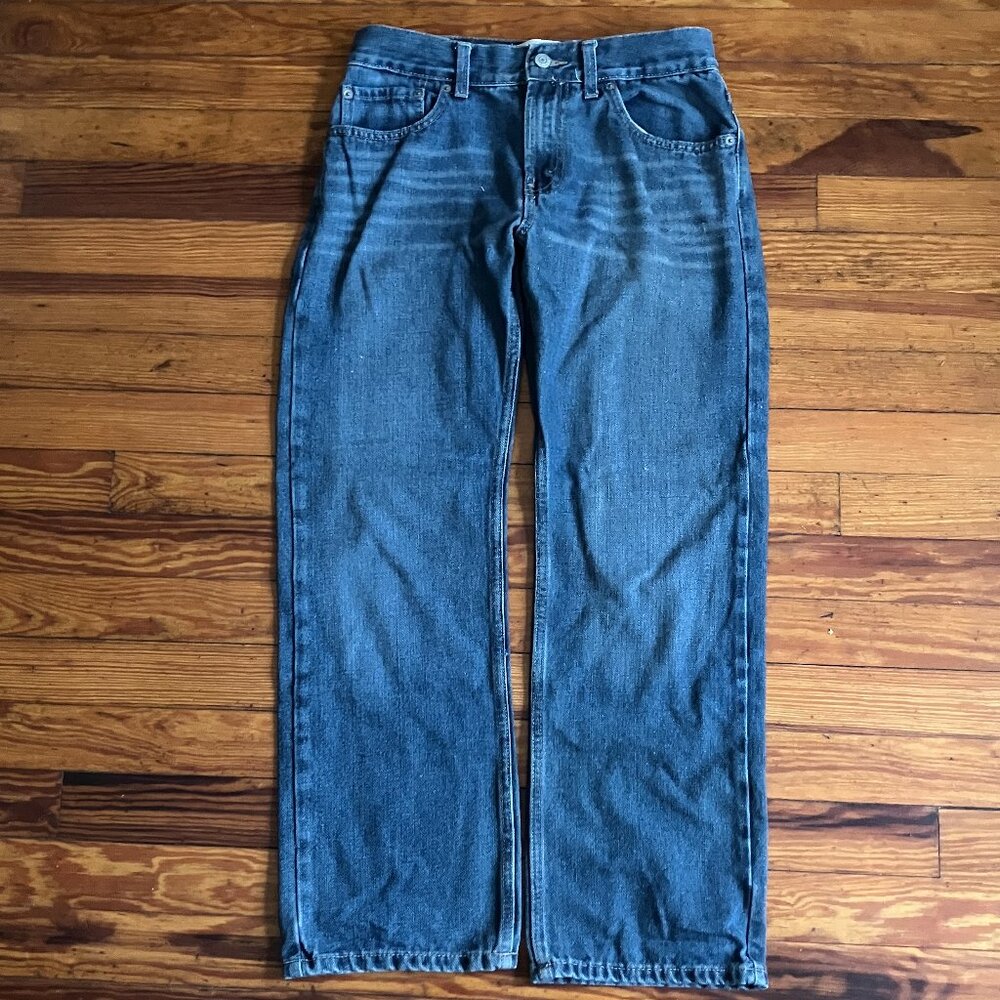 Levis 505 Jeans Size 16 Reg W28 X L28 Straight Medium Denim Wash Youth Womans